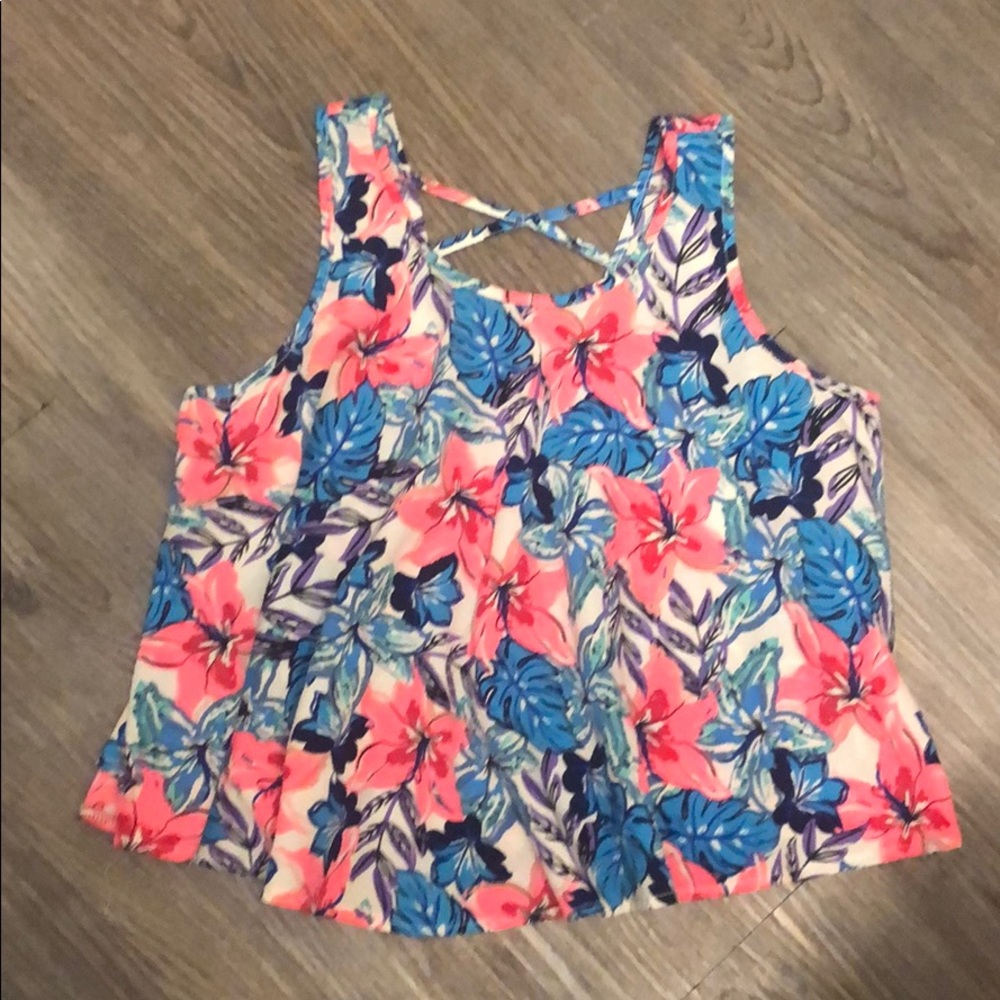 Girls cross back swing top